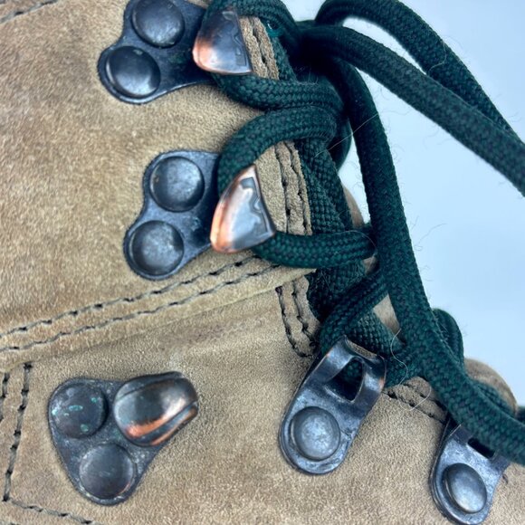 Merrell & REI Monarch Gore-Tex Hiking Boots Brown/Forest Green Waterproof Vibram - Picture 6 of 13